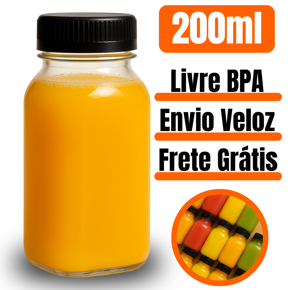 30x Garrafas PET 200ml/300ml/500ml com Tampa Vedante – Livre de BPA + Envio Imediato em Oferta na Shopee
