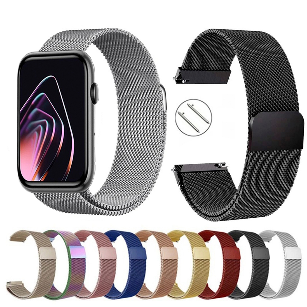 Pulseira de 22mm milanesa aço inox para Smartwatch Multi M2 de Engate Rapido