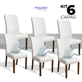Kit 6 Capas de Cadeira 100% Impermeável Encaixe Perfeito em Oferta na Shopee