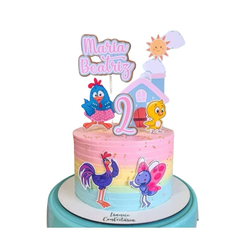 Topo de Bolo Galinha Pintinha