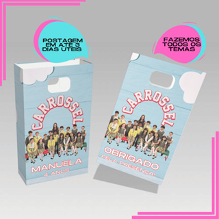 Sacolinha Personalizada para Lembrancinha boca de palhaço carrossel em Oferta na Shopee