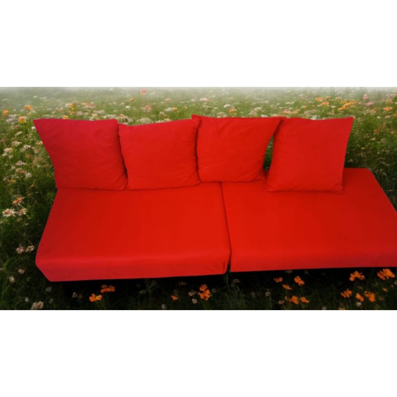 Sofá moderno de canto superior com a opção de Sofá_cama 2 almofadas