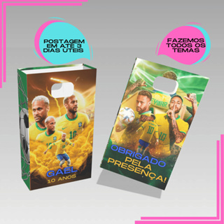 Sacolinha Personalizada para Lembrancinha boca de palhaço Neymar jr em Oferta na Shopee