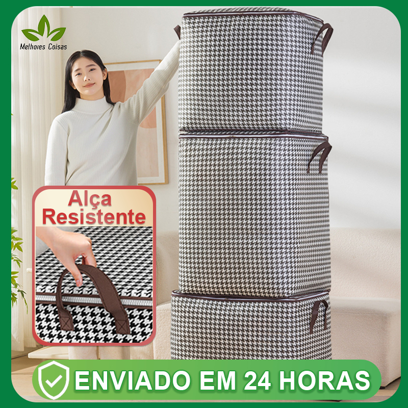 Caixa De Armazenamento De Grande Capacidade Para Colchas E Roupas Domésticas 110L/140L/180...