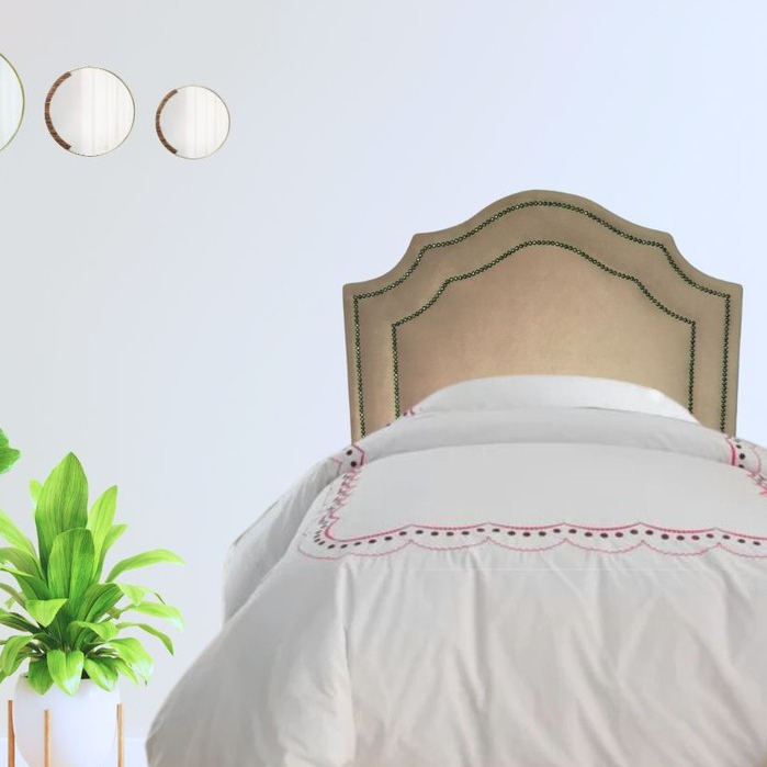 Cabeceira Solteiro Cama  Box  Deluxe Veludo Bege Dupla Tacha