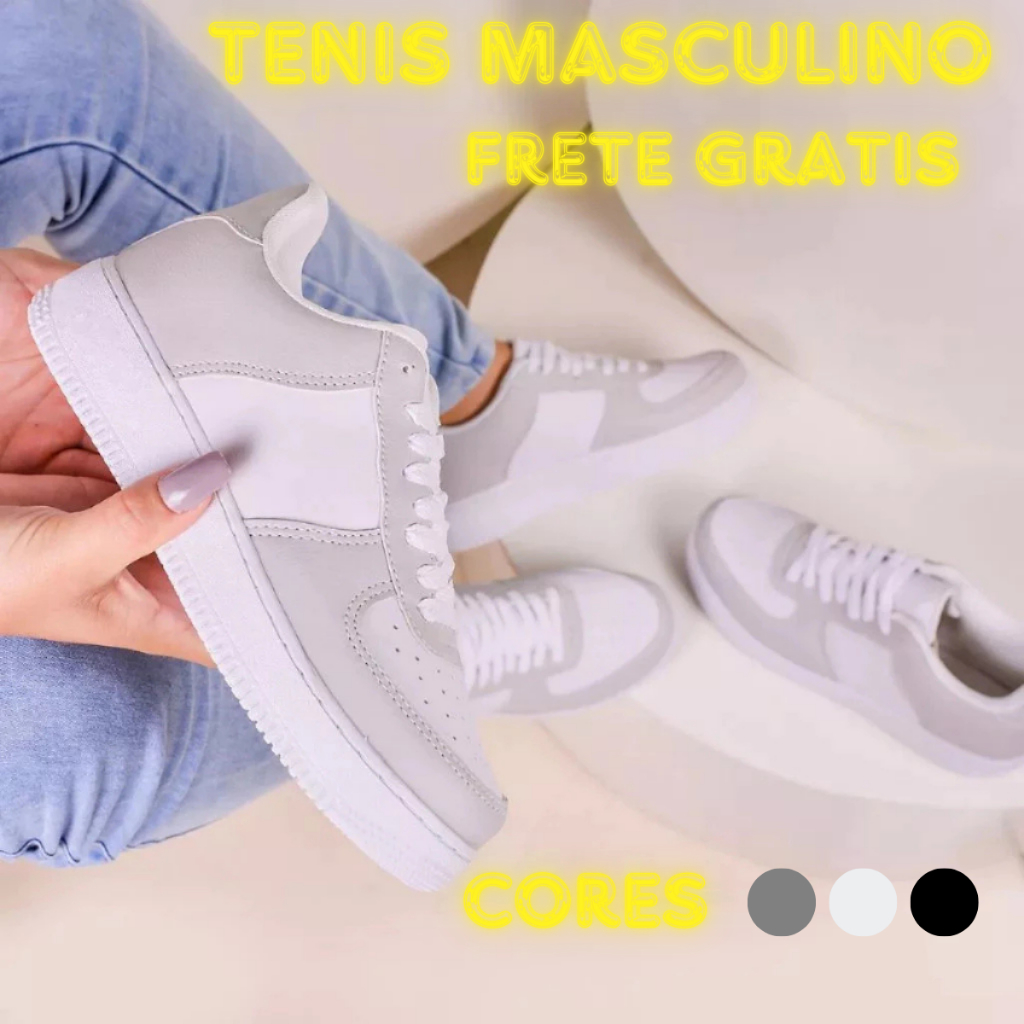 Tênis Feminino Casual Caramelo Cinza Estilo Moderno Super Leve