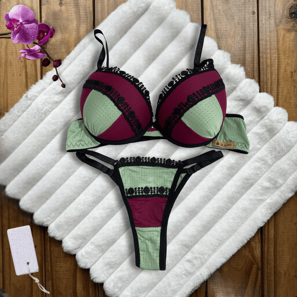 CONJUNTO SUTIÃ  BOJO LINGERIE CALCINHA AJUSTAVEL SEXY em Oferta na Shopee