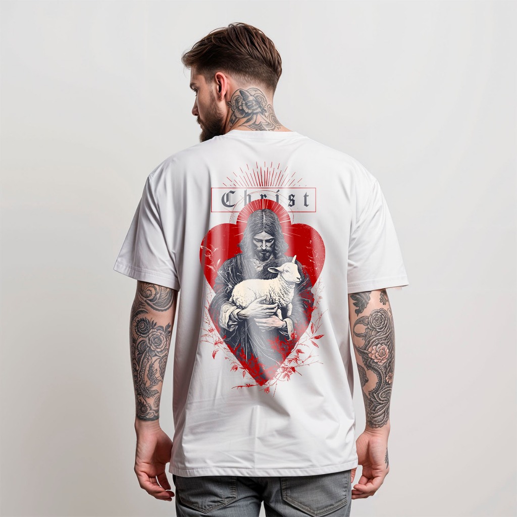 Camiseta T-Shirt Manfinity O Senhor é Meu Pastor Camisa 100% Algodão Street Wear em Oferta na Shopee