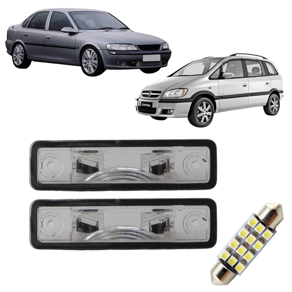 Par Lanterna Luz de Placa Chevrolet Classic Vectra Zafira Astra Corsa Pickup Wagon Omega