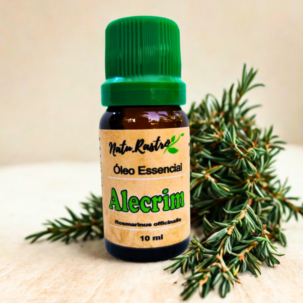 Óleo Essencial de Alecrim Natu.Rastro 10ml - redução de dores musculares e estímulo da concentração