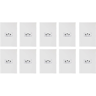 10 Conjunto de Tomadas 20A Modular ilumi I9 Branco 2P+T Não Aparece Parafuso em Oferta na Shopee