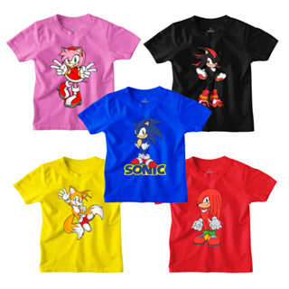 Camisa Infantil Sonic Desenhos 100% Algodão Fantasia em Oferta na Shopee