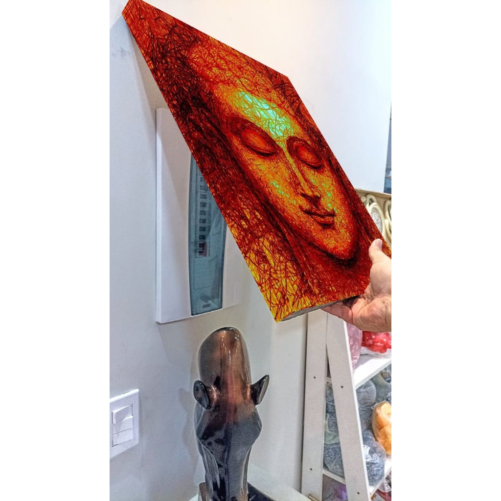 Painel Para Cobrir Caixa De Energia Luz Quadro 45x60 Moldura Decoração Sala Buda