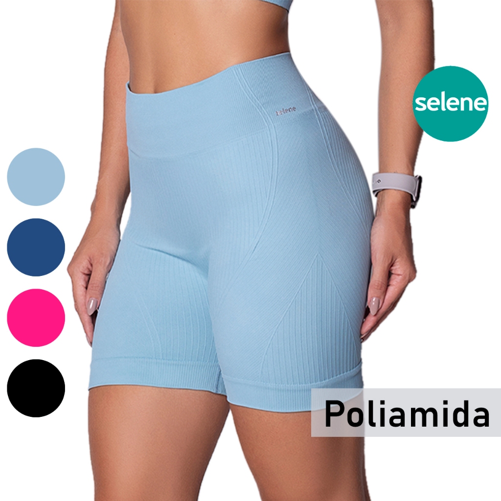 Shorts Bermuda ZERO Transparência Compressão Ajuste Perfeito Fitness Sem Costura Texturizada Look Treino Academia