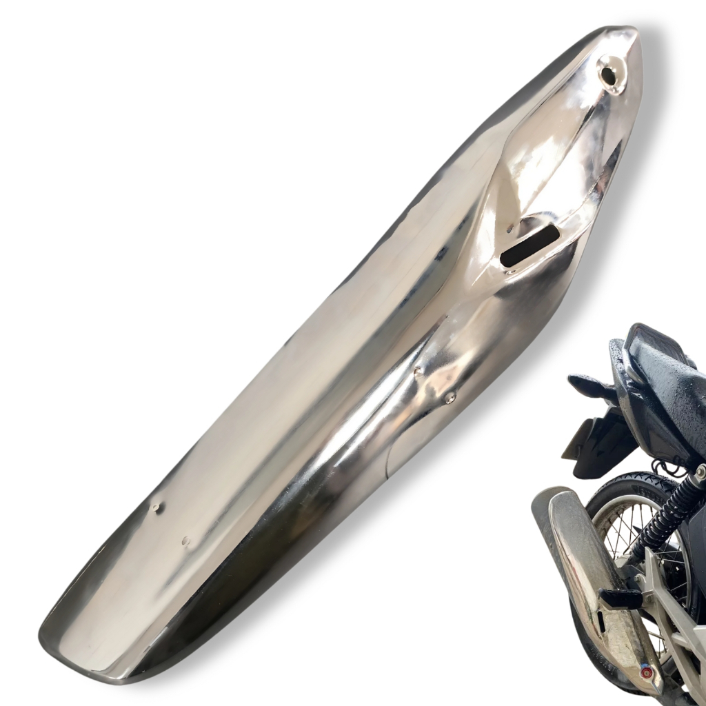 Protetor Escapamento Cromado Titan 160 2016 até 2024 em Oferta na Shopee