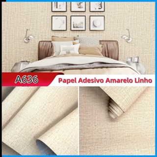 Papel de Parede PREMIUM Bege 5 metros Papel Adesivo para Móveis  5m x 45 cm Texturizado em Oferta na Shopee