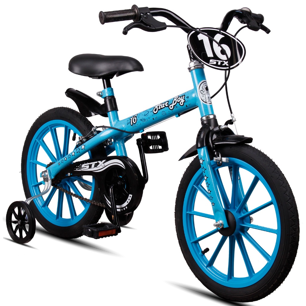 Bicicleta infantil Aro 16 Star Boy Menino 4 à 6 Anos Com Rodinha - Mom & Baby
