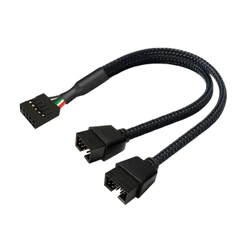 Cabo Adaptador Usb 9 Pinos Interno Placa Mãe Jusb Painel Frontal Extensor Splitter 2 Vias 9Pin