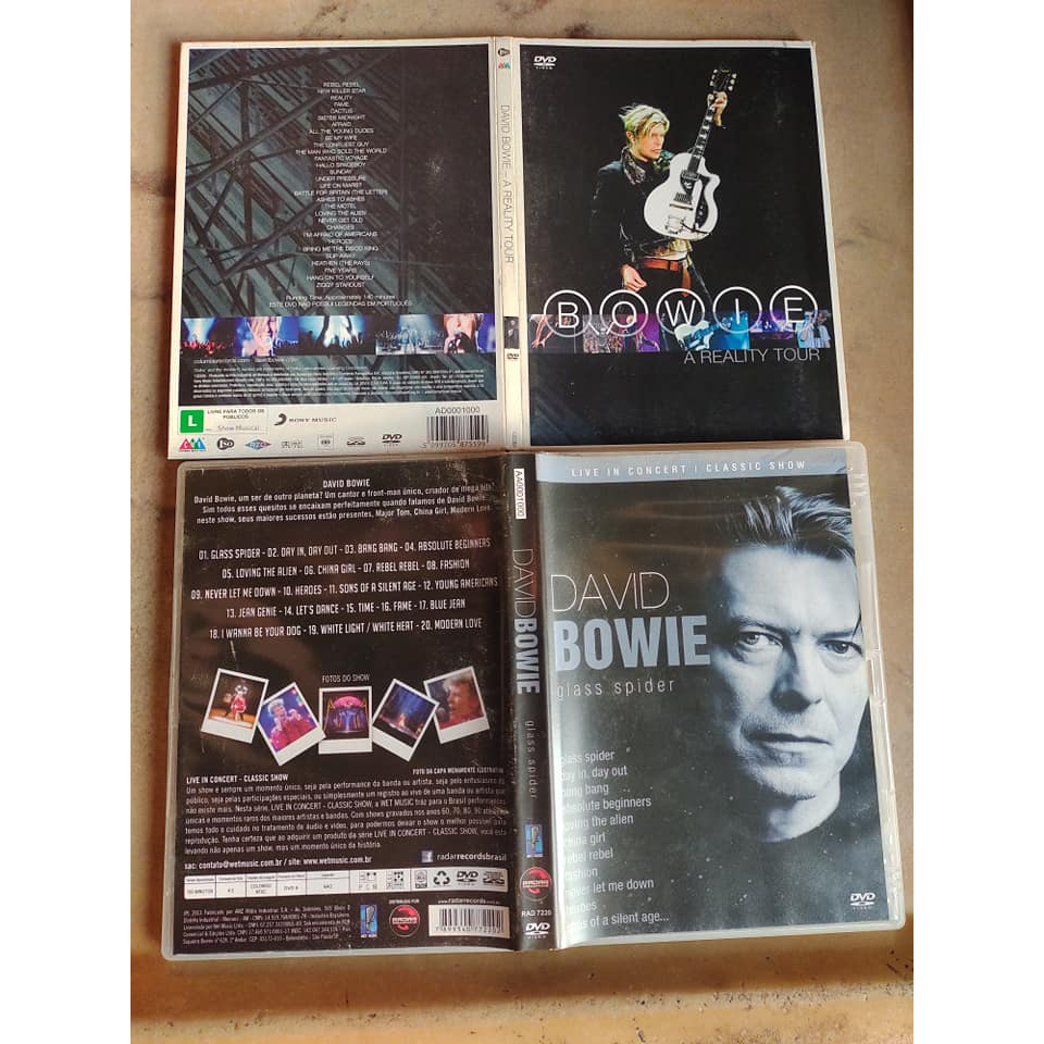 David Bowie Dvds A Reality Tour + Glass Spider