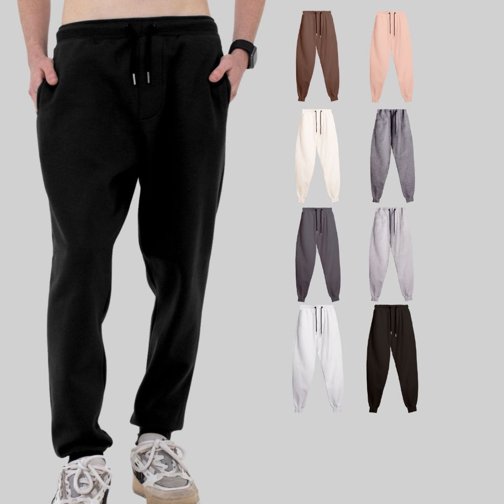 Calça de Moletom Streetwear Unissex Cores Diversas em Oferta na Shopee