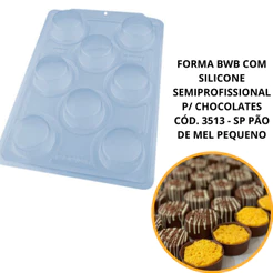 1~4 FORMA BWB COM SILICONE SEMIPROFISSIONAL P/ CHOCOLATES CÓD. 3513 - SP PÃO DE MEL PEQUENO (CHOCO)
