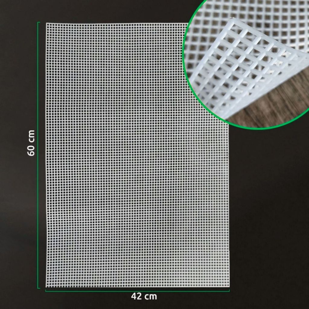 Base Retangular para Bolsa Artesanal Malha Chenille 42x60cm