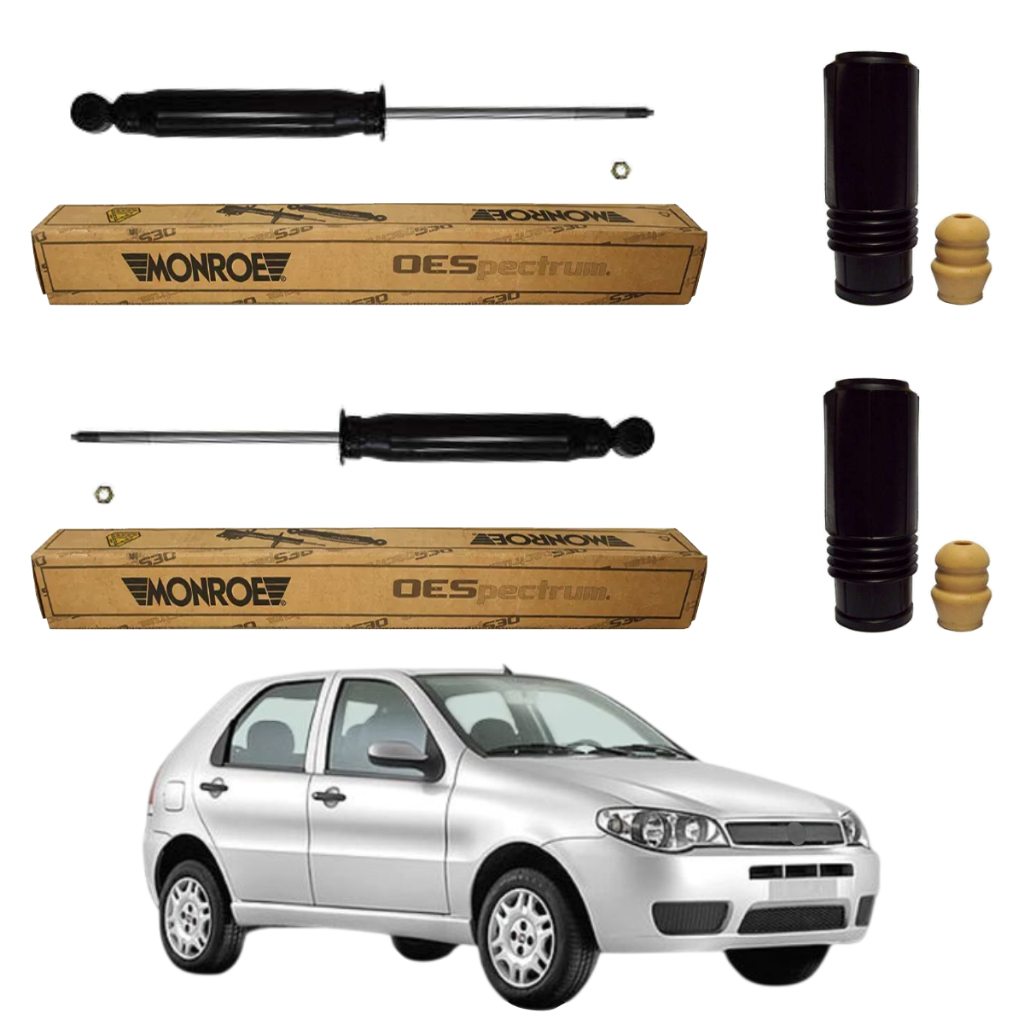 PAR AMORTECEDOR TRASEIRO PALIO 2001 A 2009 MONROE + KIT