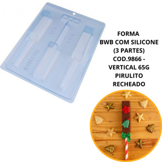 1~4 FORMA BWB COM SILICONE (3 PARTES)COD.9866 - VERTICAL 65G PIRULITO RECHEADO em Oferta na Shopee
