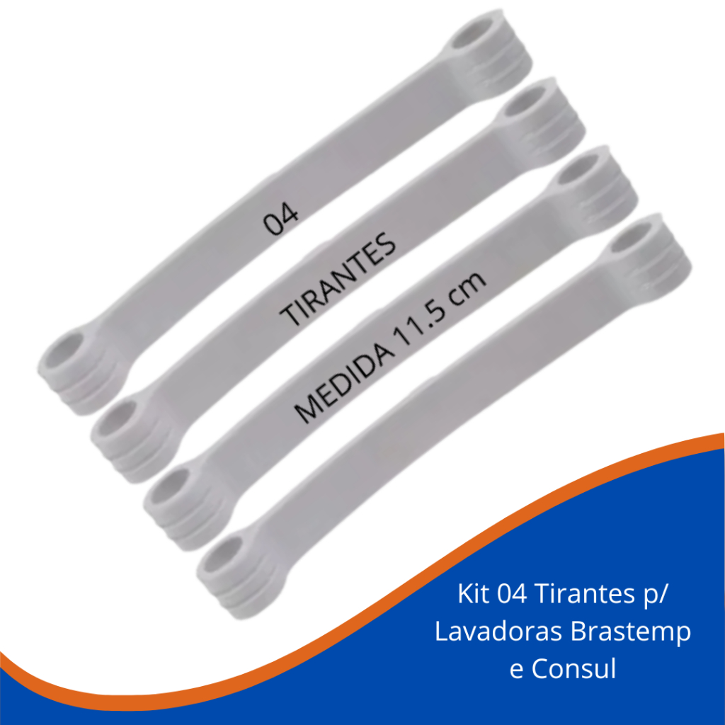 Kit 04 Tirante da Suspensão para Lavadora Consul Facilit 10kg e 11kg