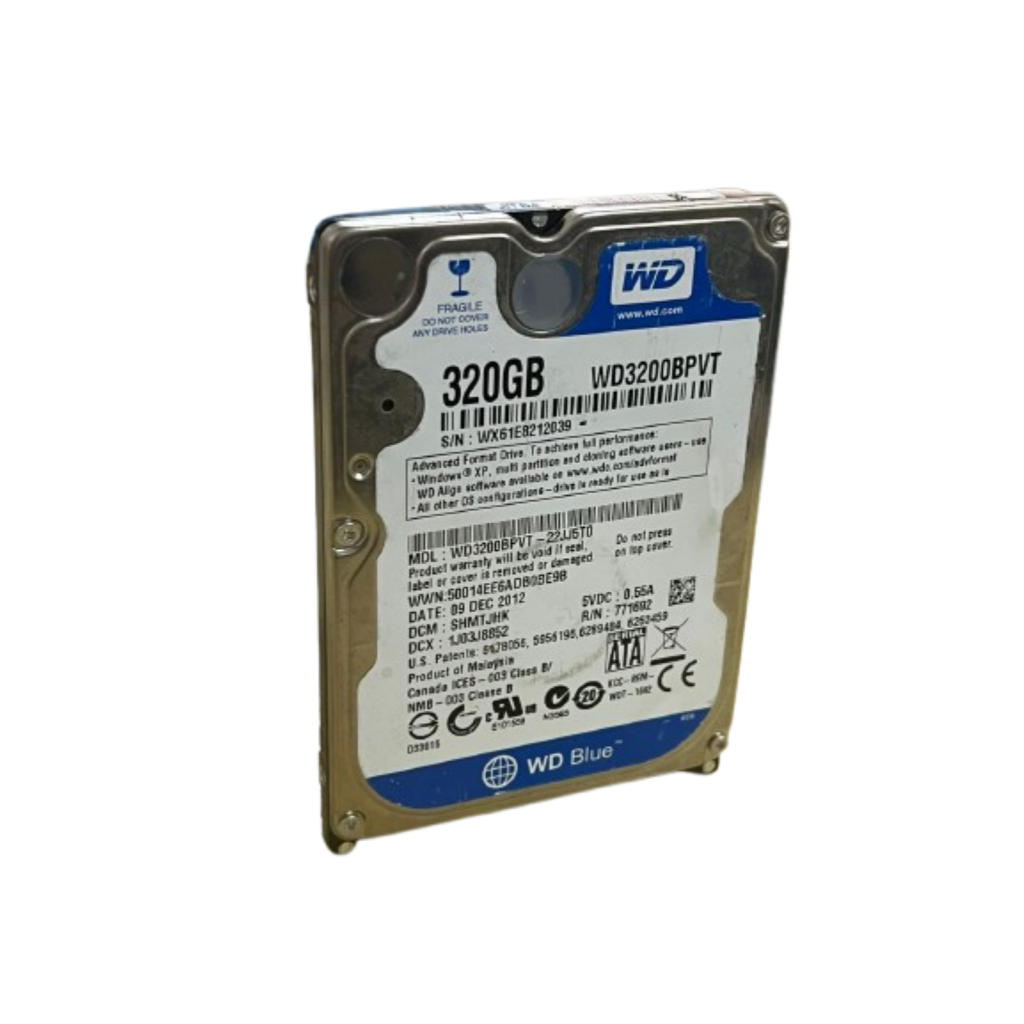 HD Interno WD Blue 320GB WD3200BPVT 2.5'' SATA II 5400RPM