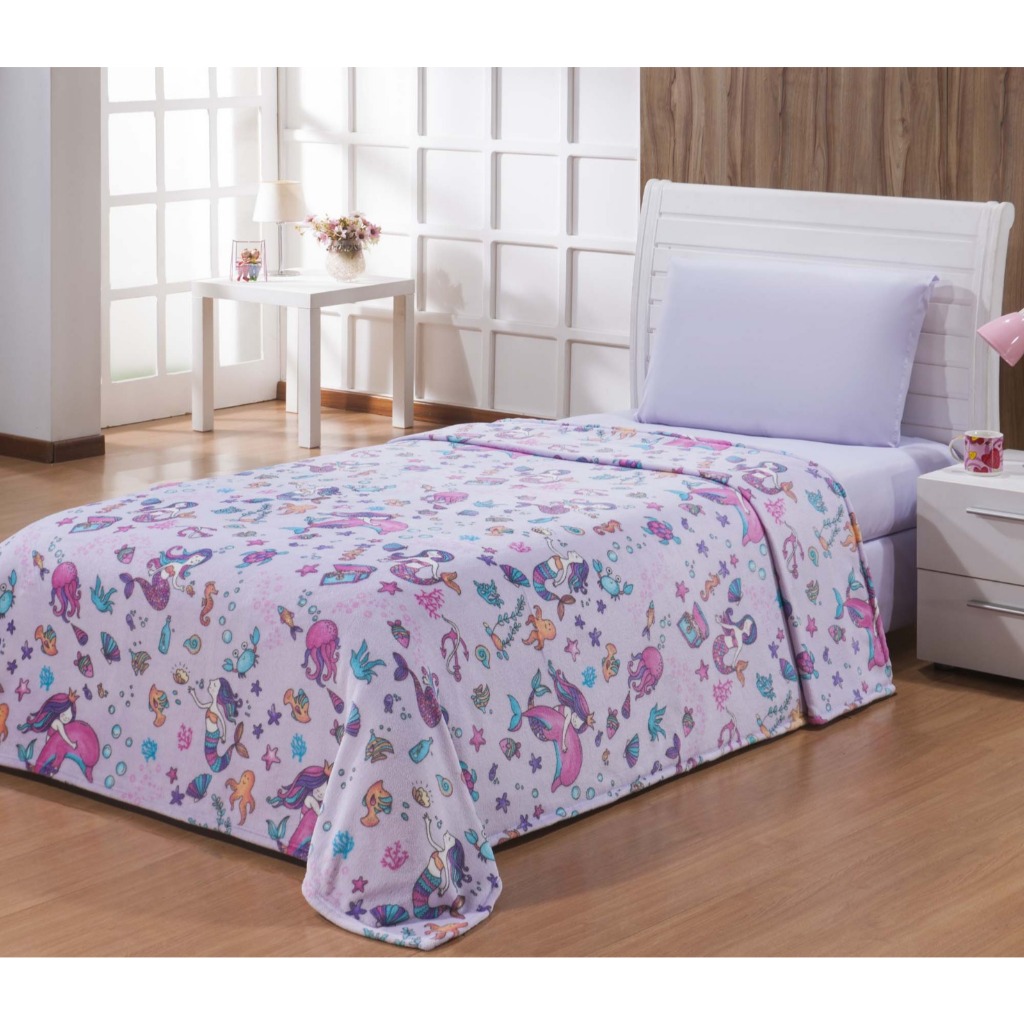 Manta Cobertor Solteiro 2,20m x 1,50m Personagens Soft Estampada