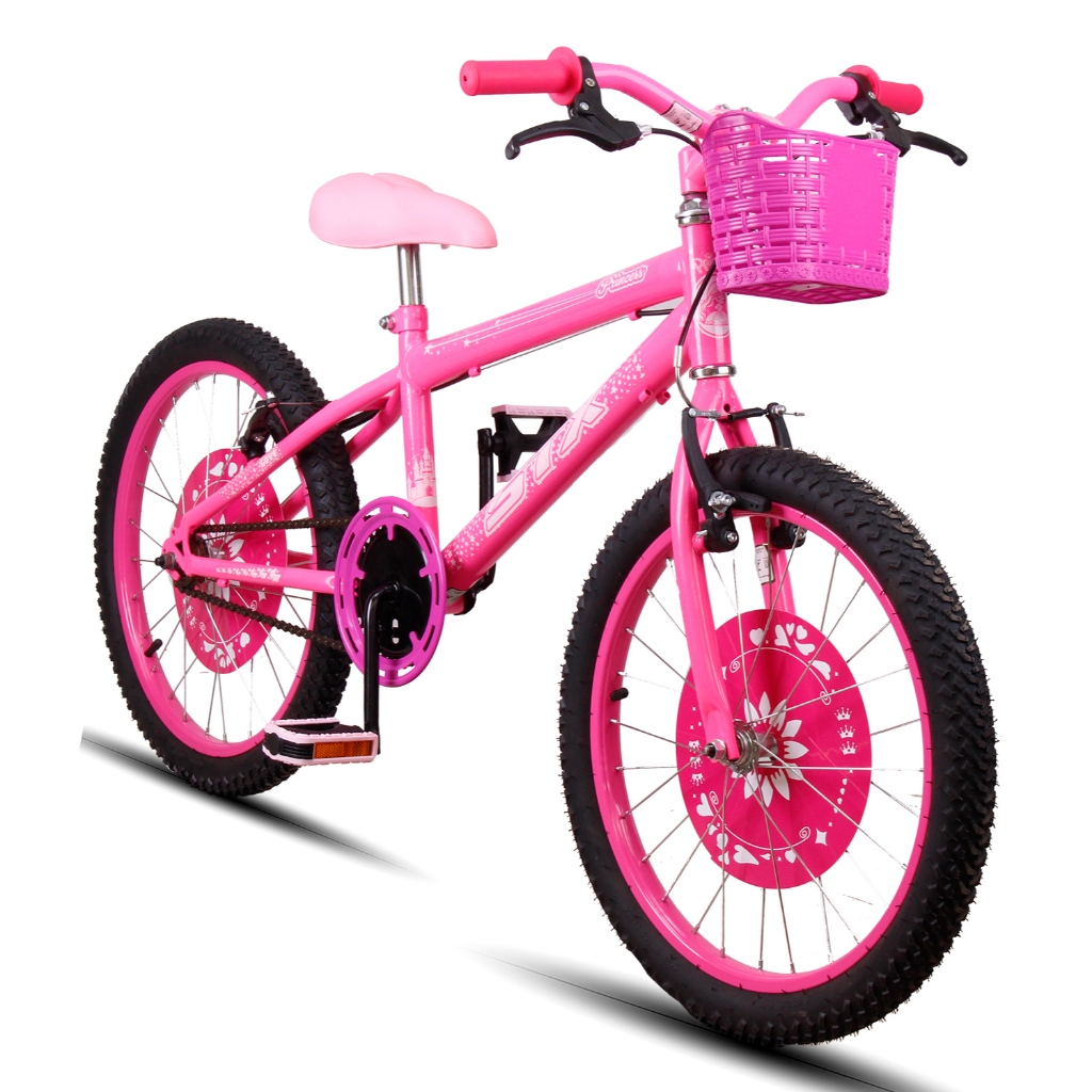 Bicicleta Infantil Aro 20 Feminina STX Princess Menina 6 a 10 Anos Freio V-Brake - Sports & Outdoors