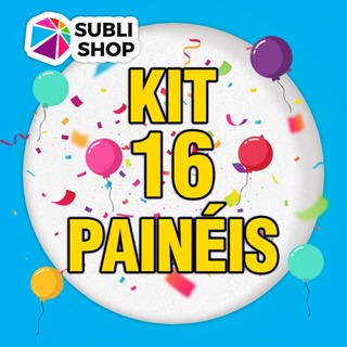 Kit 16 Painéis Redondo 50x50 cm Tecido Sublimado Escolha seu Tema em Oferta na Shopee