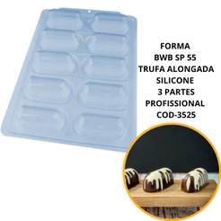 1~4 FORMA BWB SP 55 TRUFA ALONGADA SILICONE 3 PARTES PROFISSIONAL COD-3525 (SP ESPECIAL) (CHOCO)