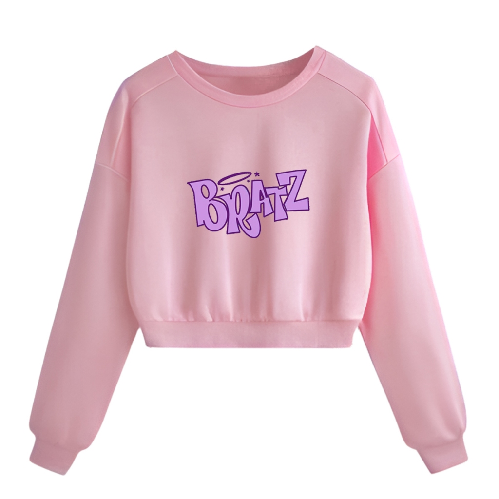 Cropped Moletom Y2K  Estilo Urbano Minimalista e Confortável Bratz
