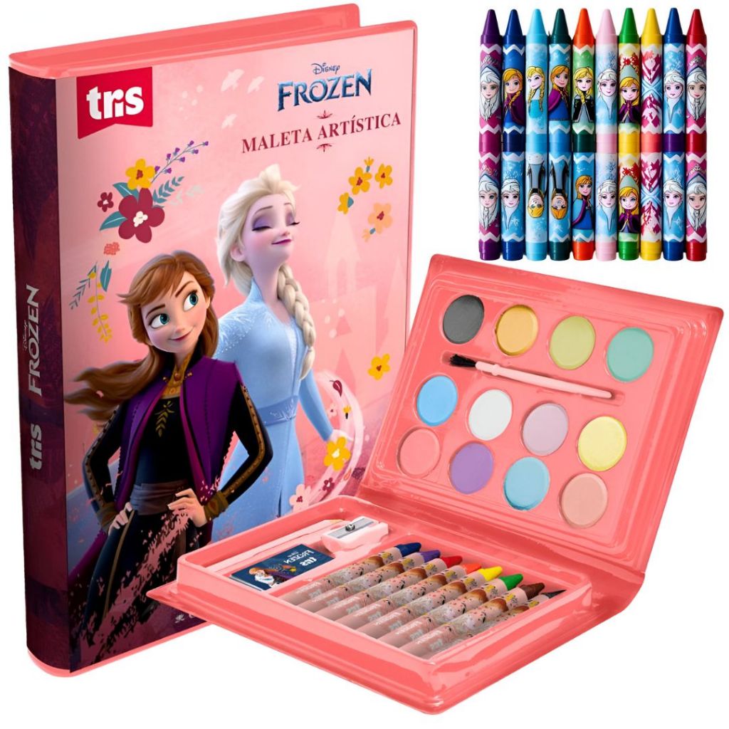 Maleta De Pintura Infantil Frozen Elsa Anna- Estojo De Pintura Infantil