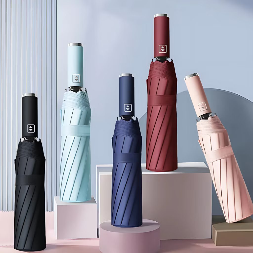 guarda-chuva dobrável totalmente automático protetor solar anti-ultravioleta guarda-sol em Oferta na Shopee