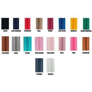 Zíper n° 5 em Metro Várias Cores- 20 metros em Oferta na Shopee