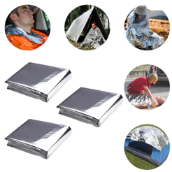 Kit 3 Manta Térmica Aluminizada Cobertor Resgate, Emergência, Tatico