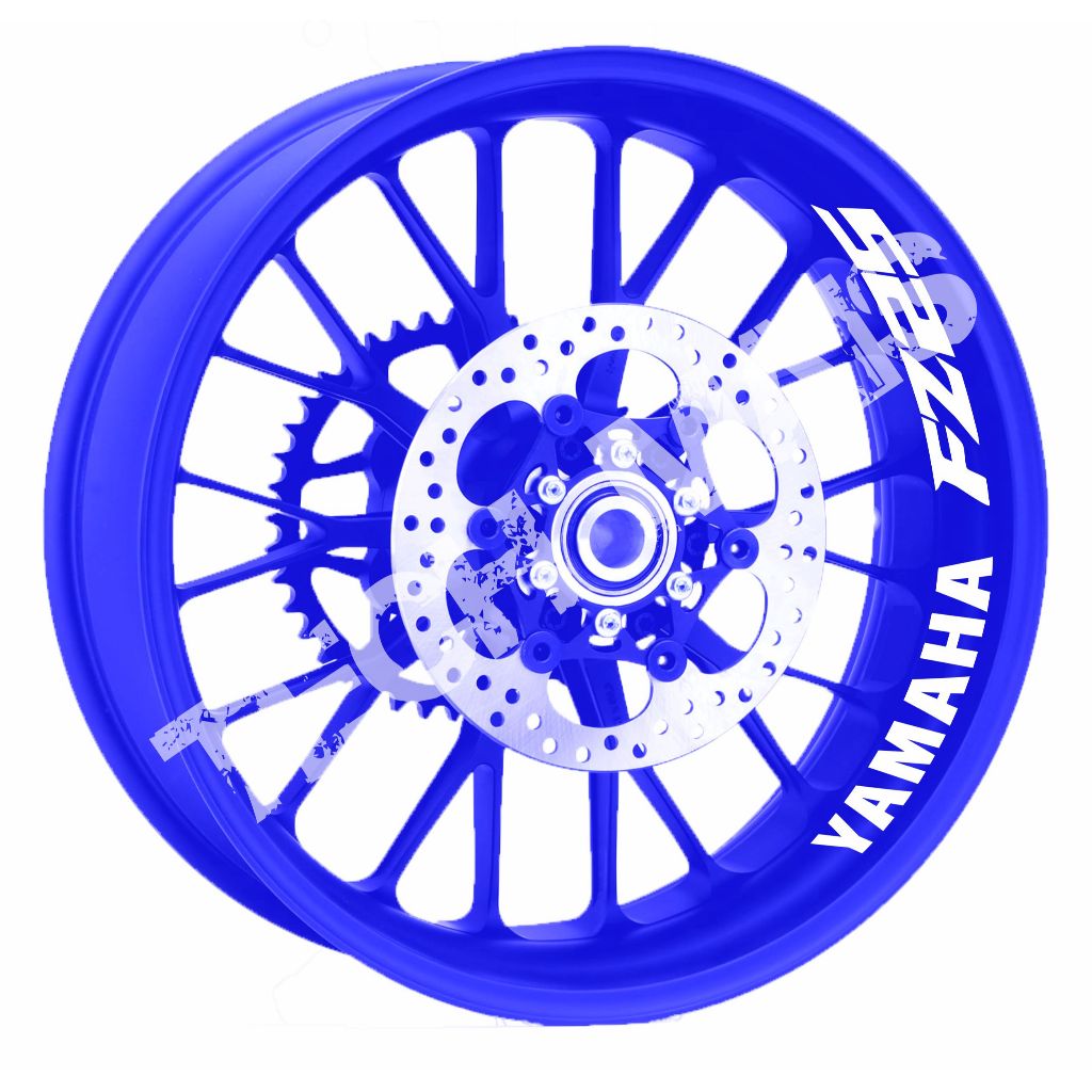 Kit 4 logos REFLETIVAS YAMAHA FZ25 FZ 25 Fazer 250 para borda interna da roda aro Yamaha