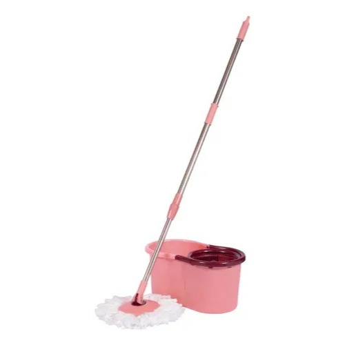 Esfregão Mop Giratório Mor Pocket Rosa - Limpeza Prática e Eficiente