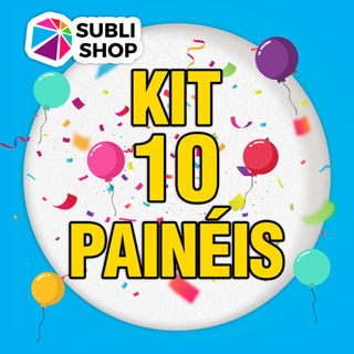 Kit Painéis 10 Redondo 50x50 cm Tecido Sublimado Escolha seu Tema em Oferta na Shopee
