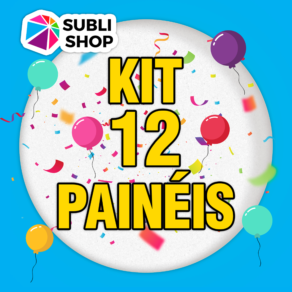 Kit 12 Painéis Redondo 50x50 cm Tecido Sublimado Escolha seu Tema em Oferta na Shopee