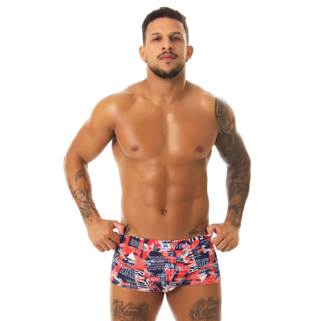 Kit com 5 Cuecas Versáteis Sungão Estampadas Ultra Comfort.