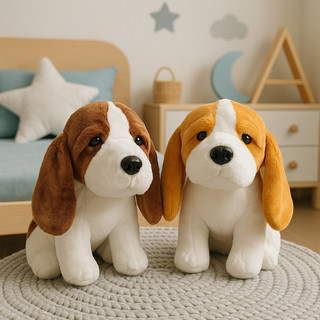 Brinquedo De Pelúcia Realista Cachorro Com Ventosa Ideal Para Bebês Crianças E Decoração De Ambientes Infantis