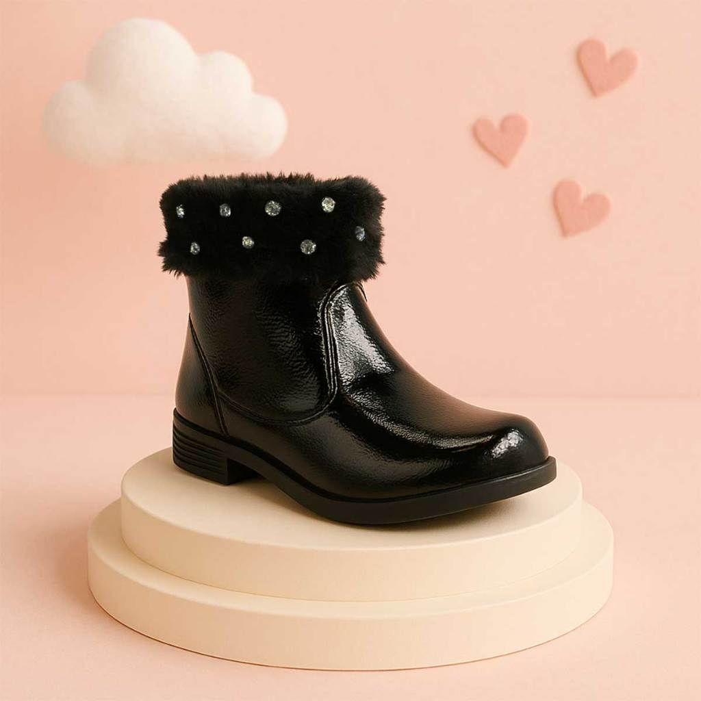 Bota Montaria Cano Curto Com Pelos Nº 20 ao 27 Infantil Menina 09.58