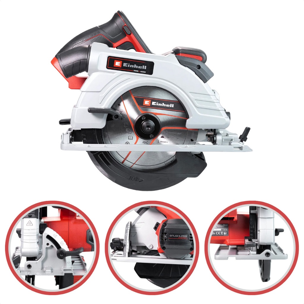 Serra Circular Manual Einhell 18v Profissional a Bateria Sem Fio Portátil Guia Laser Potente Madeira