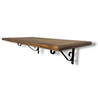Prateleira Madeira Maçiça 60x20 Até 80x30cm Pinus Natural Invernizada Com Suportes Aço Decorativo Kit Completo em Oferta na Shopee