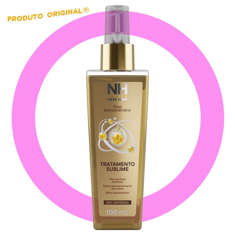 Óleo Extraordinário - Tratamento Sublime 100ml NH NEW HAIR | Hidrata, nutre e finaliza