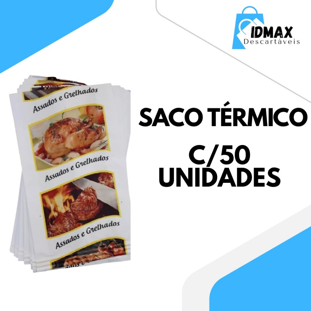 Saco Térmico para Frango E Assados com 50 UNIDADES